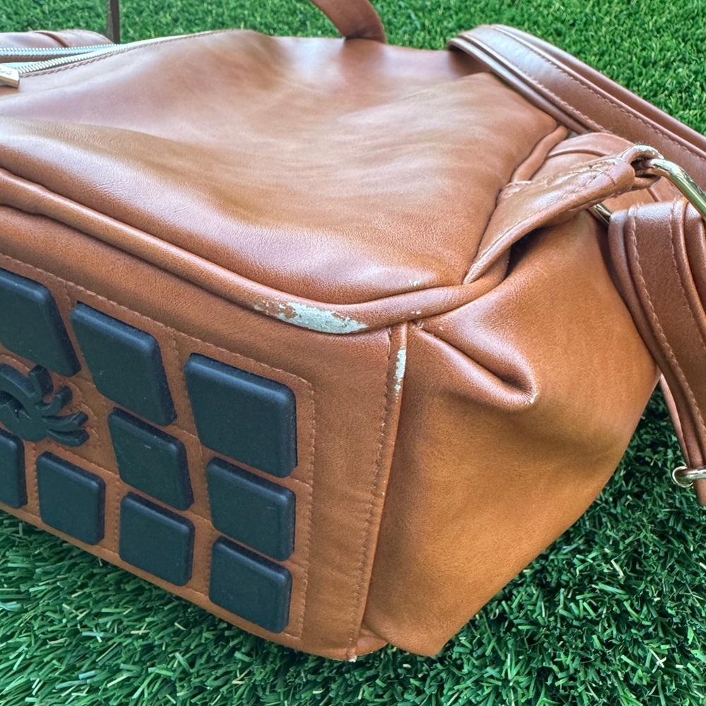 Itzy Ritzy Brown Faux Leather Baby Backpack - Picture 10 of 11